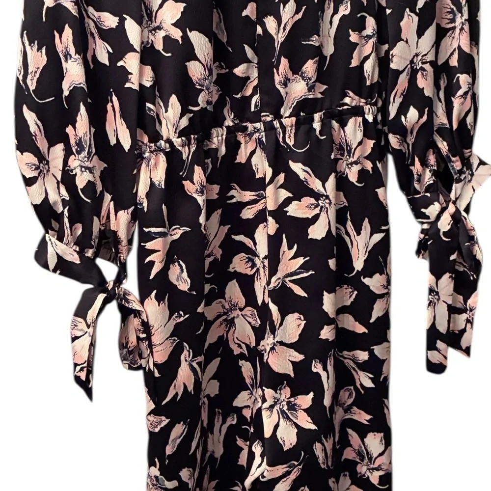Madewell Floral Jumpsuit -‎ Black and Pink